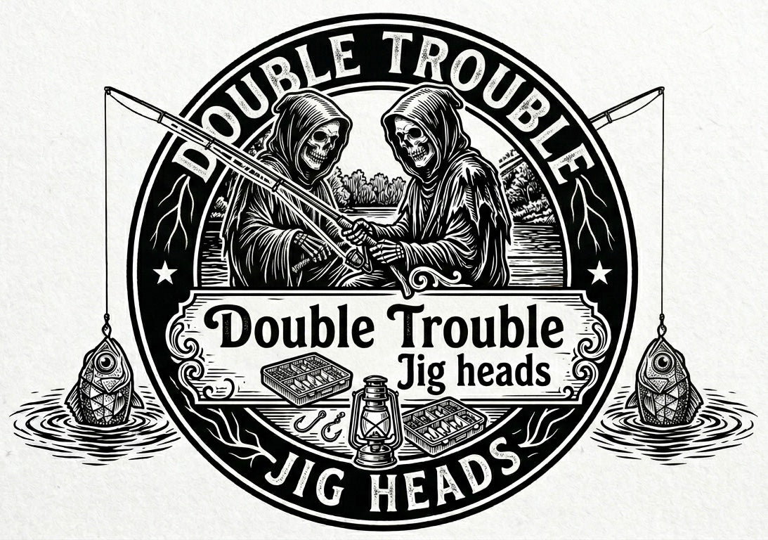 Round ball Double Trouble Jig heads 4 pack