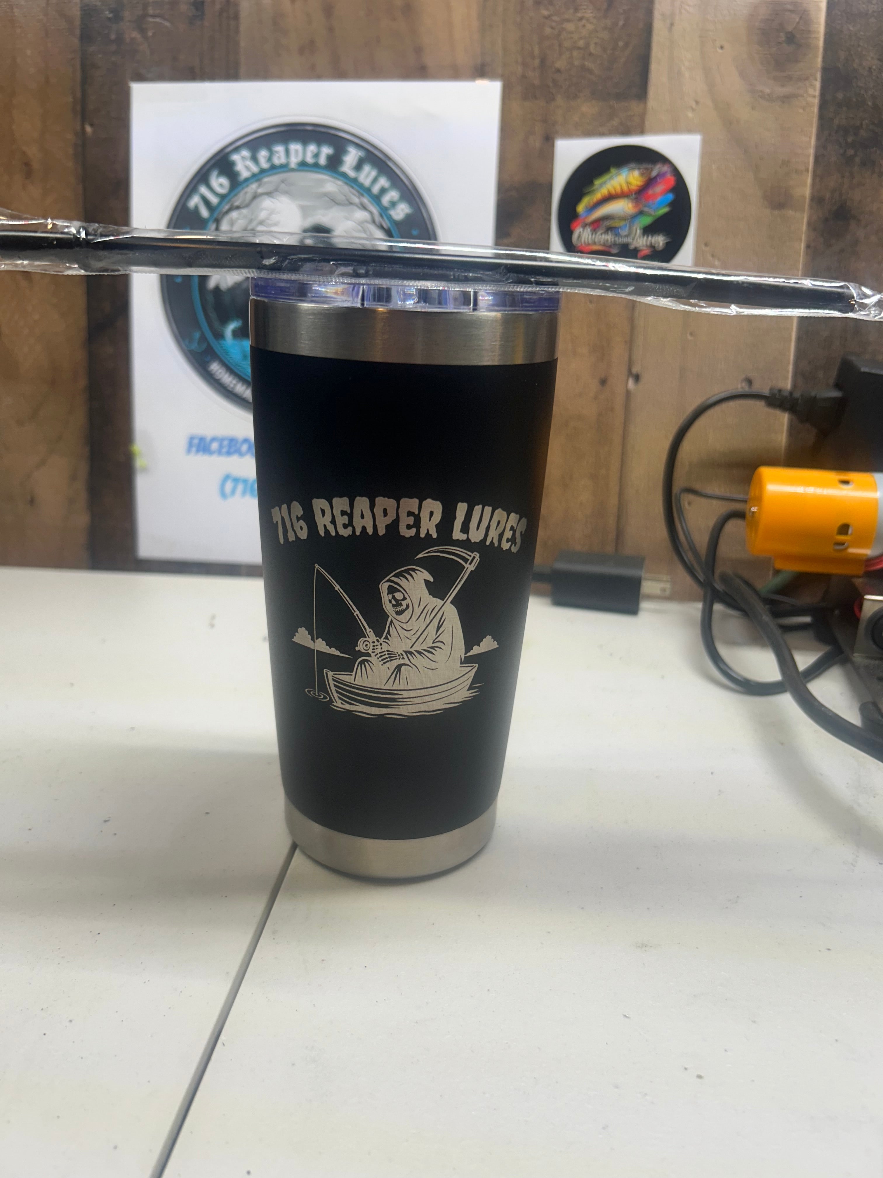 Engraved logo tumbler